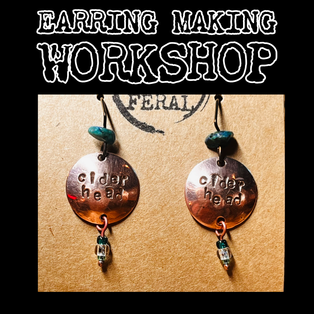 Stamp It. Fire It. Wear It. Make your own cheeky copper earrings.
