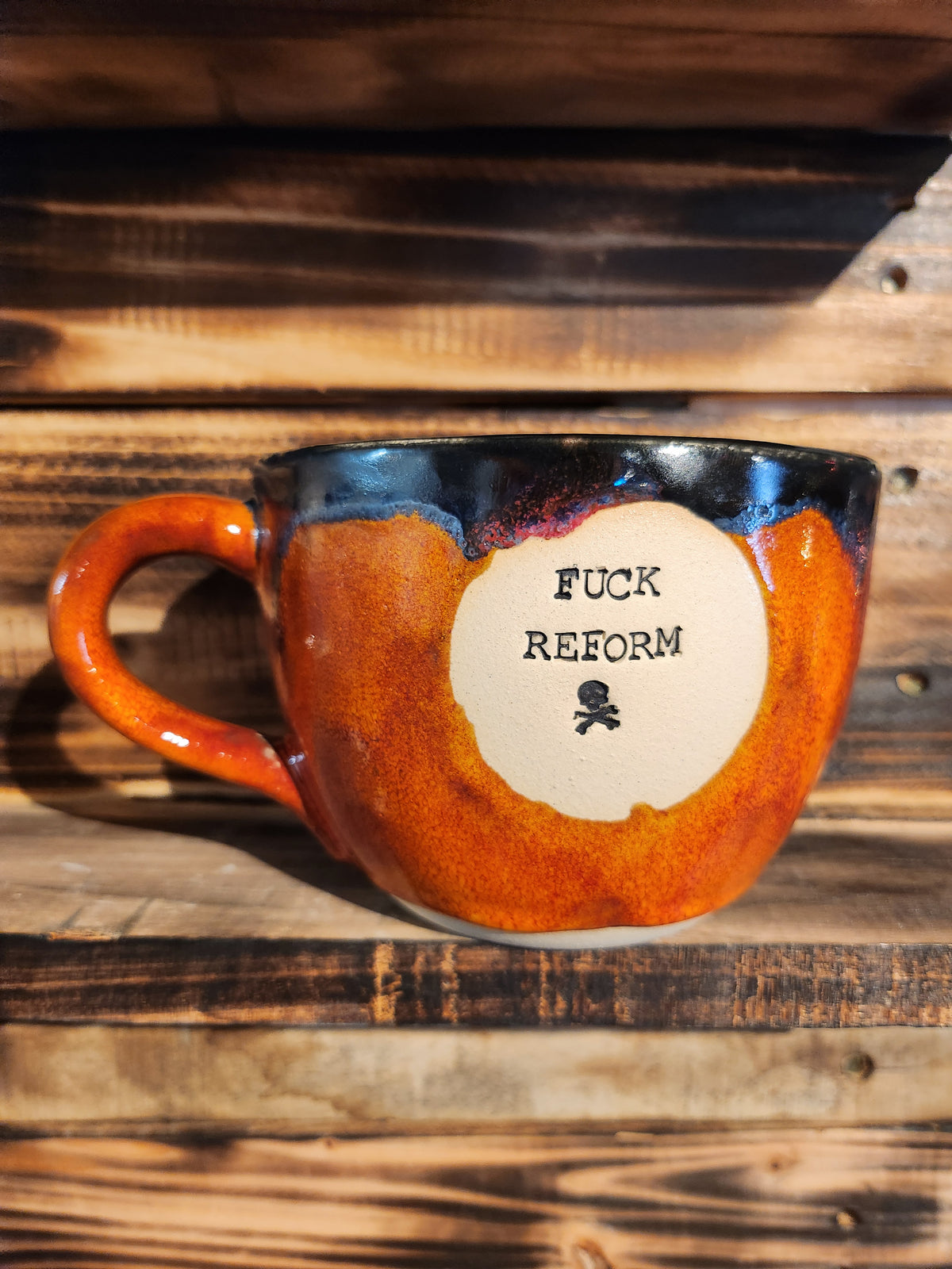 Fuck reform Large Cappuccino Cup