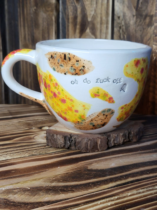 Oh Do Fuck Off Large Cappuccino cup