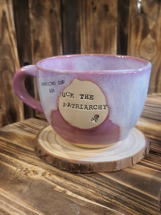 Fuck the Patriarchy Large Cappuccino Cup