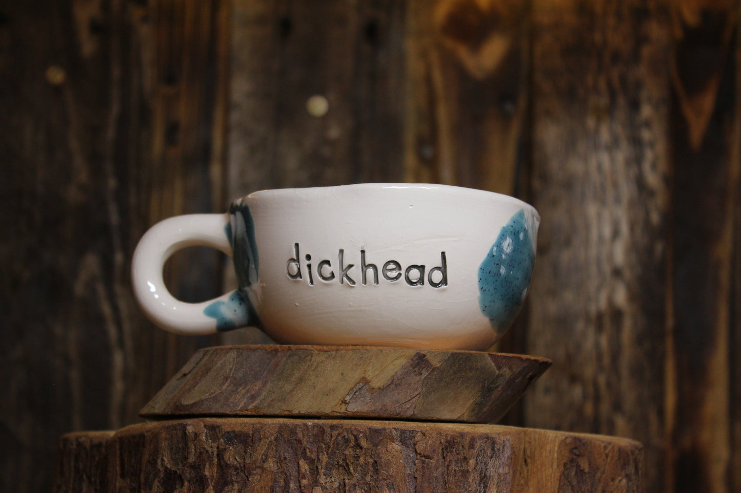 Dickhead. Small cappuccino cup