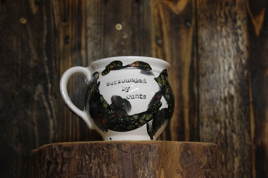 Surrounded by cunts. Small Tea Cup