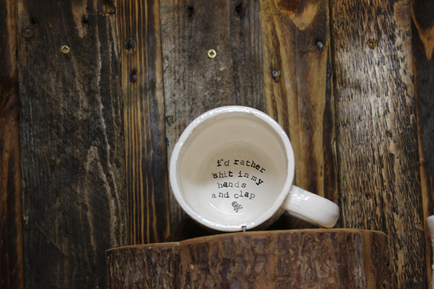 I'd rather shit in my hands and clap. Large Tea Cup