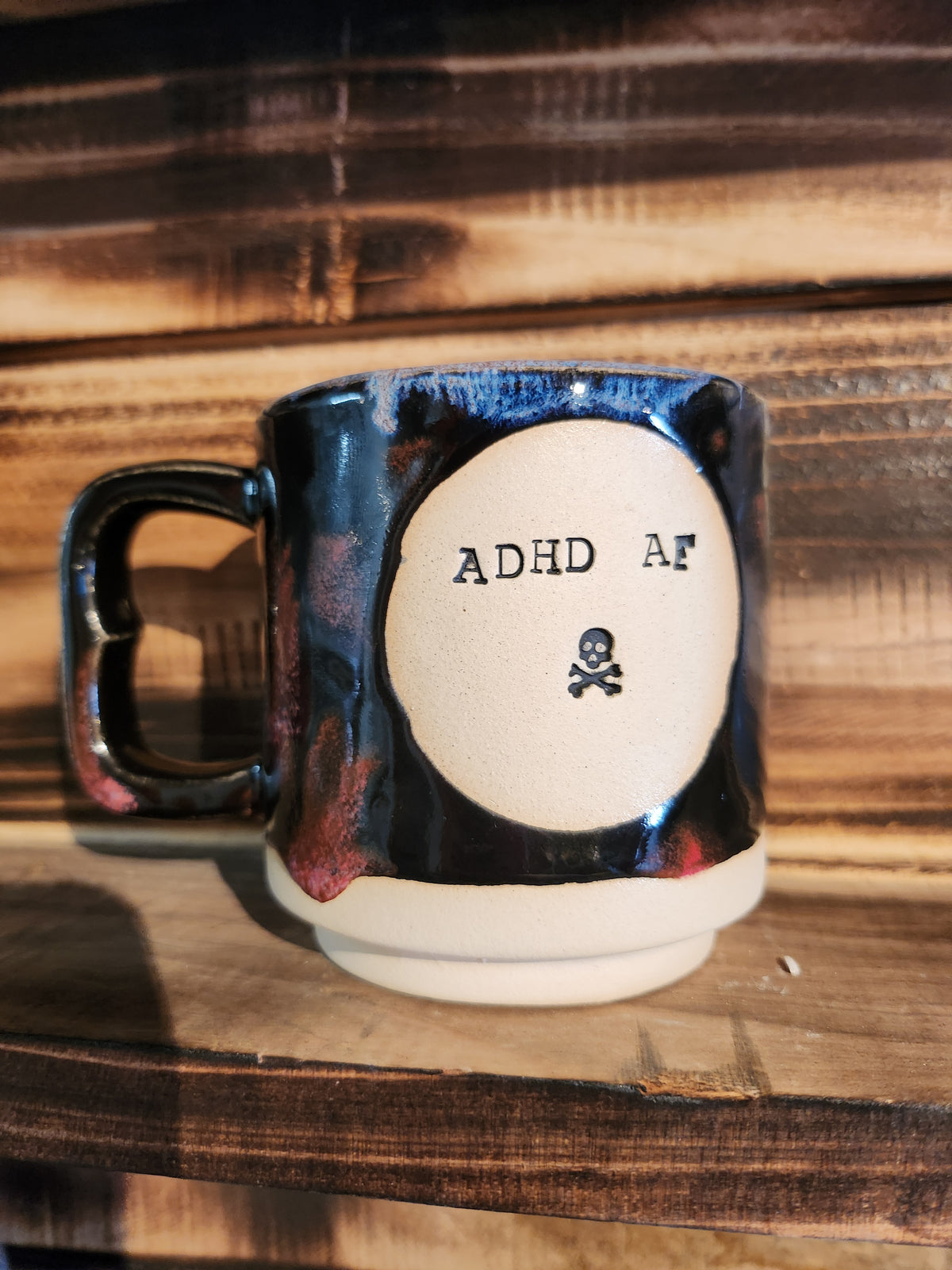 ADHD AF grey Teacup