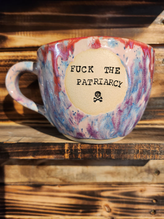 Fuck the Patriarchy Large Cappuccino Cup